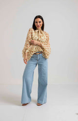 Camicia in chiffon pois FEDERICA BI (piu’ colori)