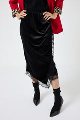 Gonna in velluto e pizzo FEDERICA BI ( più colori )