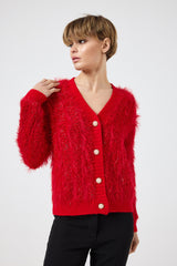 Cardigan in ciniglia lurex FEDERICA BI (due colori)