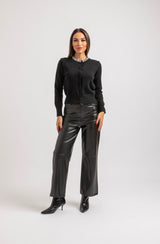Cardigan nero gioiello FEDERICA BI