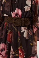 Abito in chiffon fantasia moro FEDERICA BI