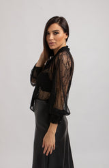 Camicia FEDERICA BI in pizzo nero