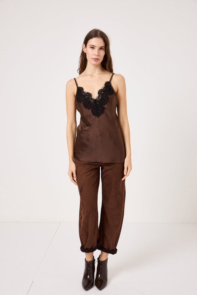 Top inserto in pizzo FEDERICA BI