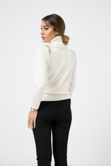 Maglia collo altro cristalli FEDERICA BI ( più colori )