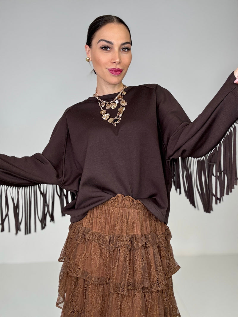 Felpa in punto milano FEDERICA BI (più colori)