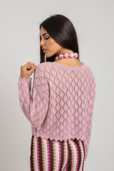 Maglia traforata lurex FEDERICA BI (due colori)