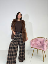 Pantalone tartan a palazzo FEDERICA BI