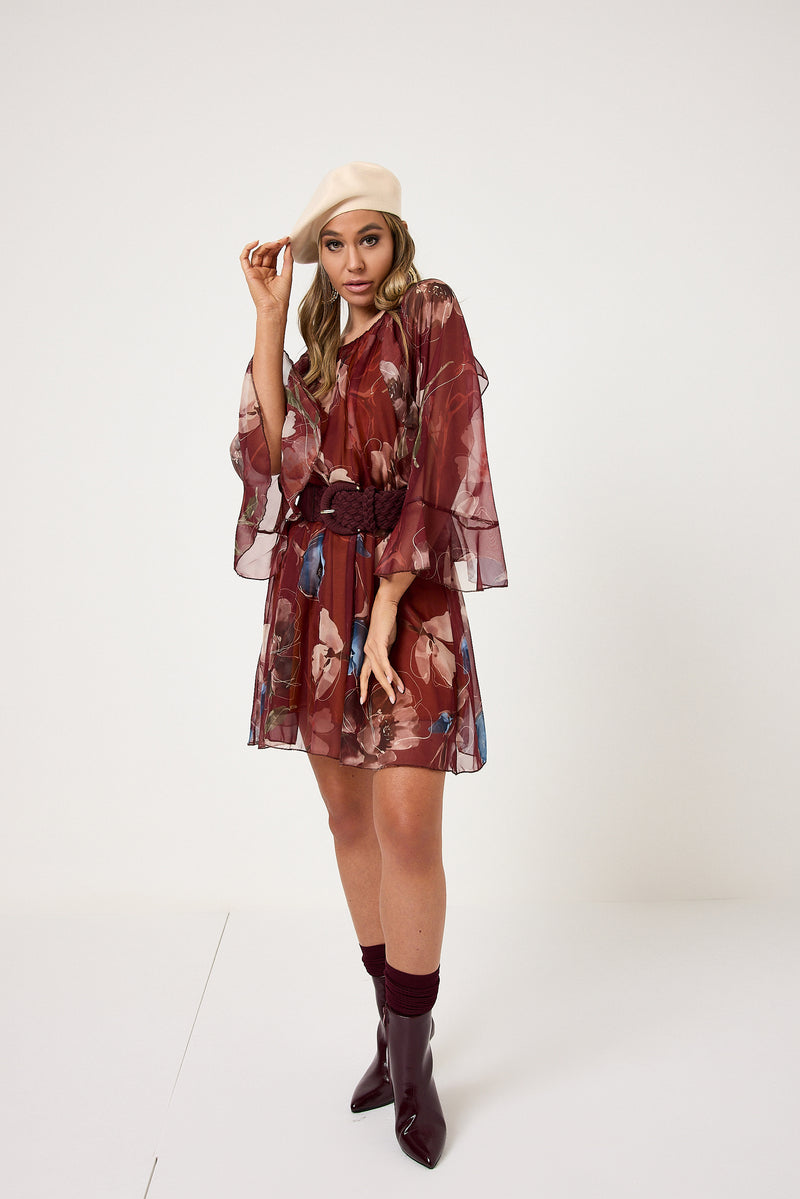 Abito in chiffon fantasia FEDERICA BI