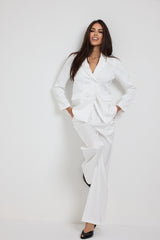 Tailleur in raso bianco FEDERICA BI