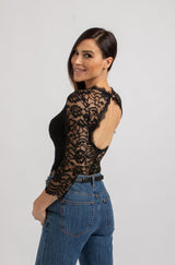 Body nero in pizzo FEDERICA BI