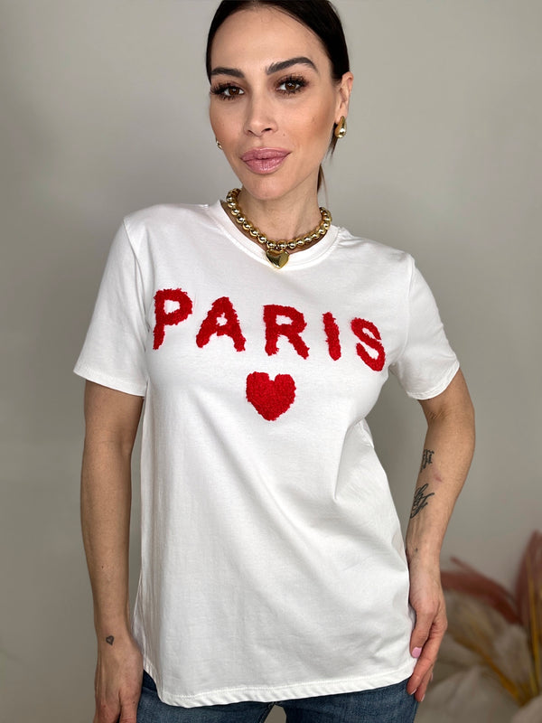T-shirt CUORE PARIS due colori FEDERICA BI