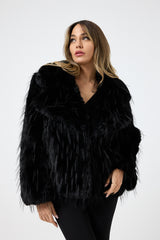 Ecopelliccia nera FEDERICA BI