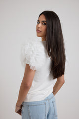 Maglia EMY viscosa e tulle FEDERICA BI (piu’ colori)