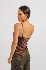 Top in viscosa cioccolato FEDERICA BI