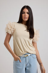 Maglia EMY viscosa e tulle FEDERICA BI (piu’ colori)