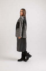Blazer principe di Galles frange nere FEDERICA BI