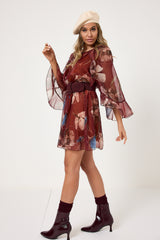 Abito in chiffon fantasia FEDERICA BI