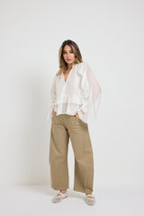 Camicia bianca volant FEDERICA BI