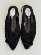 Slingback nera crochet FEDERICA BI