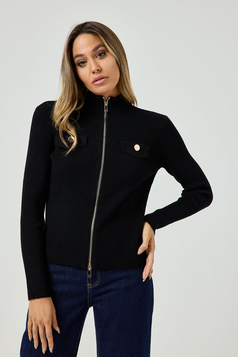 Cardigan zip FEDERICA BI ( vari colori )