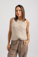 Gilet in kid mohair FEDERICA BI (5 colori)