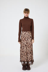 Gonna in viscosa animalier print FEDERICA BI