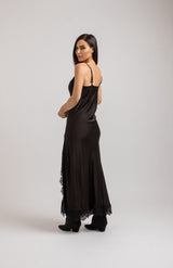 Abito FEDERICA BI slip dress in viscosa e pizzo