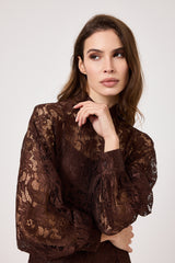 Abito in pizzo cioccolato FEDERICA BI