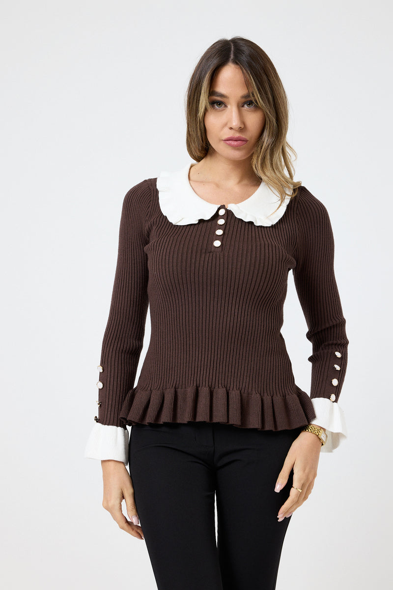 Maglia colletto FEDERICA BI ( più colori )