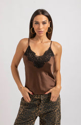 Top in viscosa cioccolato FEDERICA BI