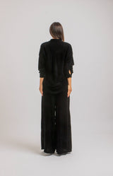 Completo in velluto nero FEDERICA BI