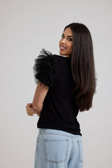 Maglia EMY viscosa e tulle FEDERICA BI (piu’ colori)