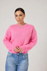 Maglia cristalli manica lunga FEDERICA BI