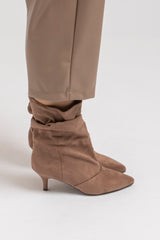 Tronchetto in suede beige FEDERICA BI
