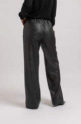 Pantalone nero in ecopelle FEDERICA BI
