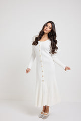 Abito bianco in viscosa FEDERICA BI