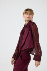 Tailleur in ecosuede bordeaux FEDERICA BI