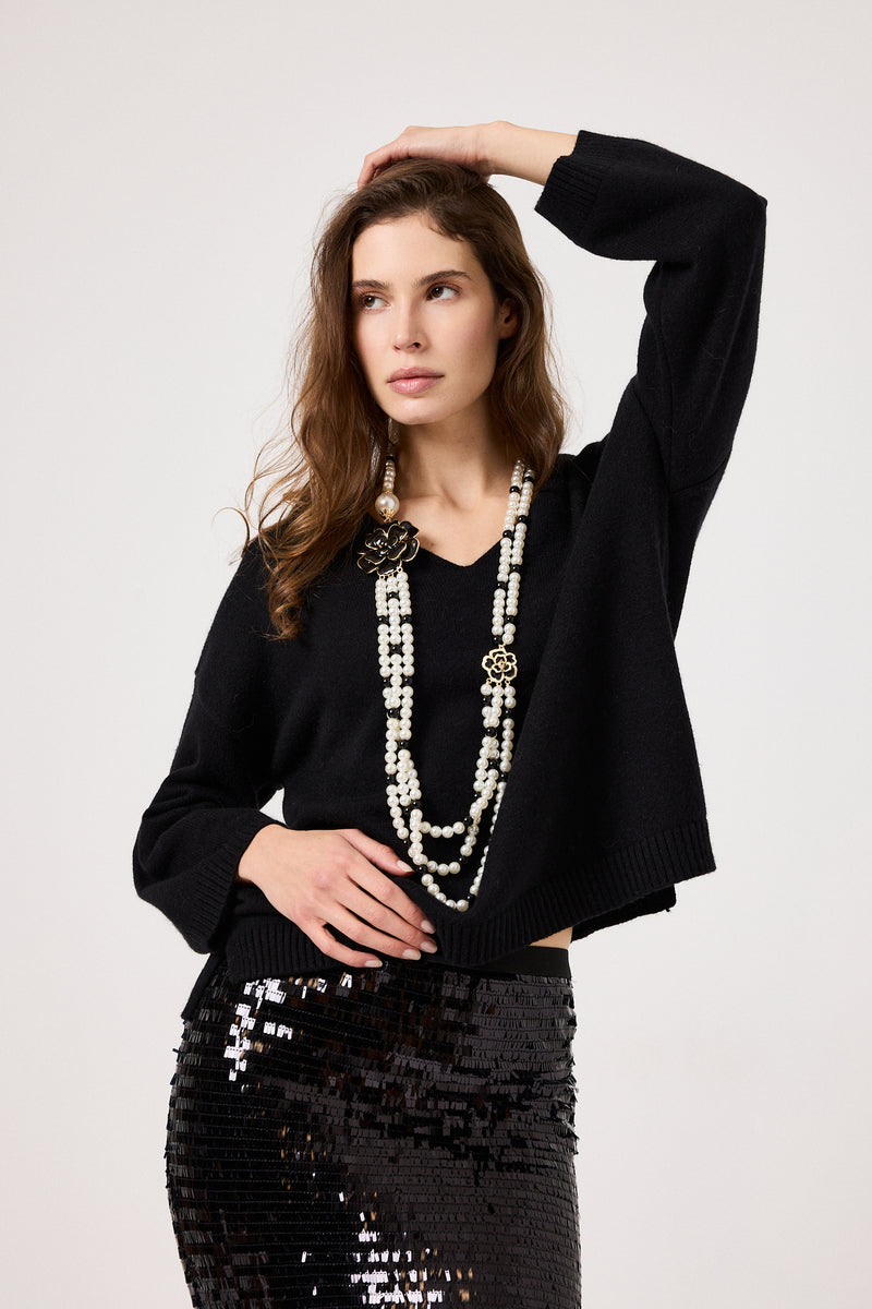 Maglia scollo V FEDERICA BI ( vari colori )