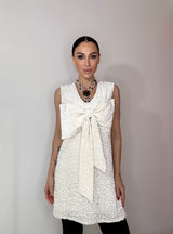 Abito fiocco in velluto e paillettes FEDERICA BI