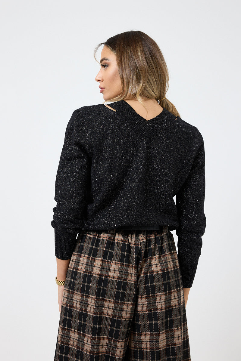 Maglia cut out lurex FEDERICA BI ( più colori )