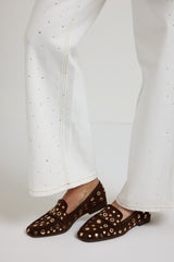 Mocassino suede borchiette FEDERICA BI (vari colori)