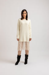 Abito FEDERICA BI tricot e pizzo