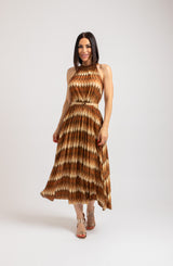 Abito lurex LAVINIA bronzo BY FEDERICA BI