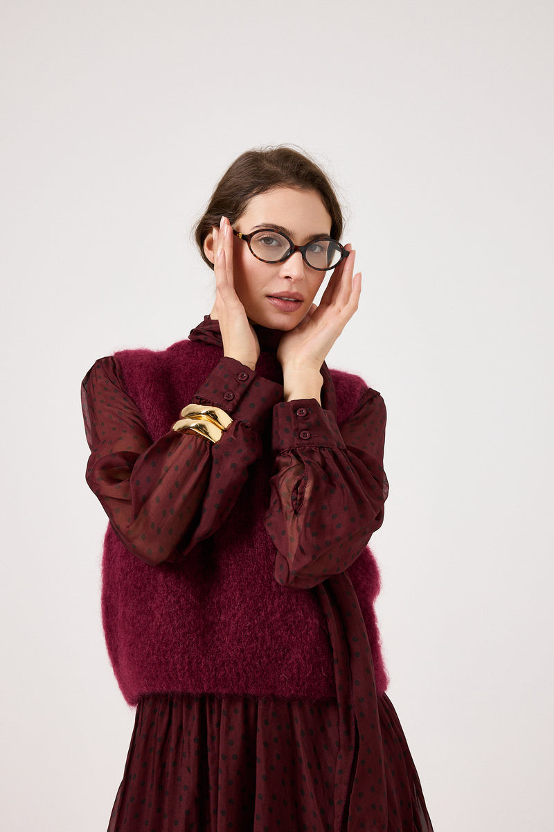 Gilet kid mohair ( vari colori ) FEDERICA BI