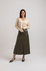 Gonna verde militare FEDERICA BI