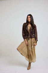 Abito lungo beige FEDERICA BI