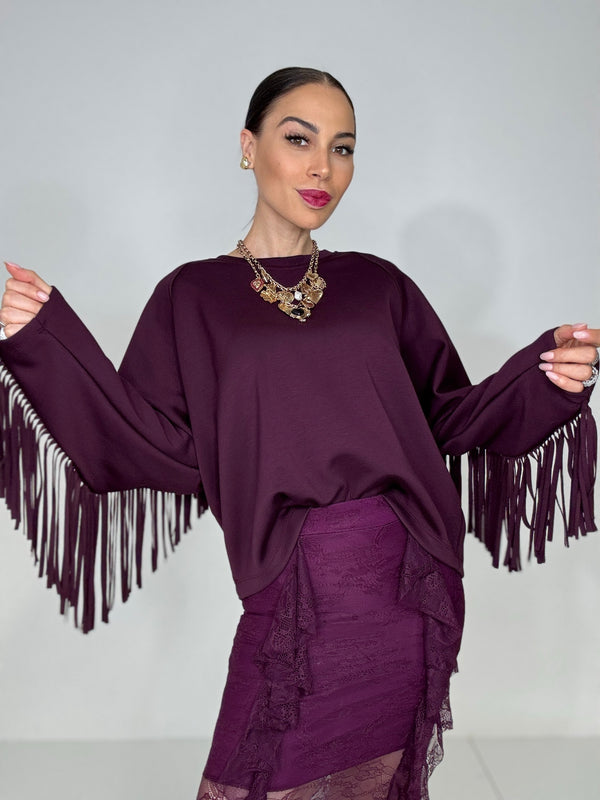 Felpa in punto milano FEDERICA BI (più colori)