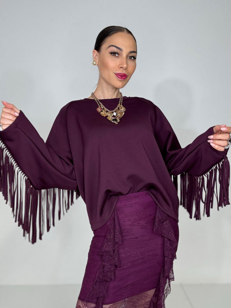 Felpa in punto milano FEDERICA BI (più colori)