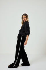 Pantalone in velluto nero FEDERICA BI