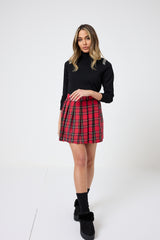 Gonna tartan rossa FEDERICA BI